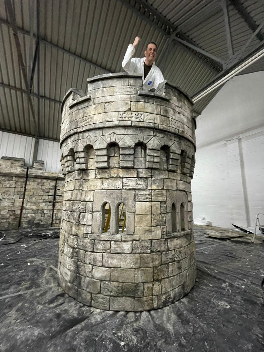 section of the sabayon castle turret made with polypros