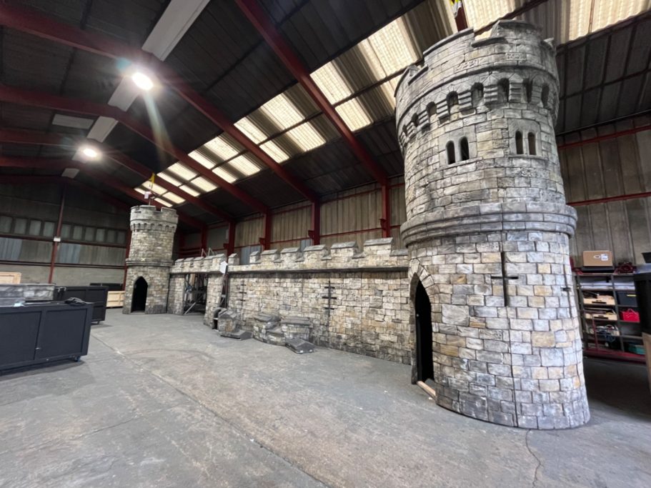 Castle made for Sabaton tour with Polyprops